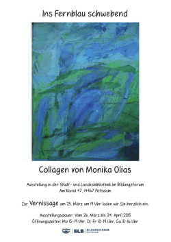 Ins Fernblau schwebend Collagen von Monika Olias - Stadt