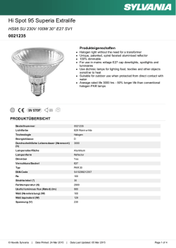 HS95 SU 230V 100W 30&deg; E27 SV1
