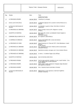 rassegna stampa 18 aprile 2015