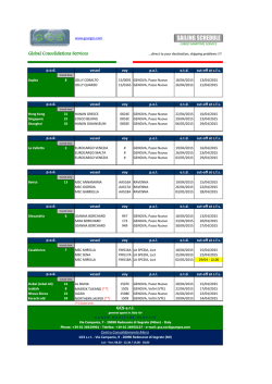 SAILING SCHEDULE