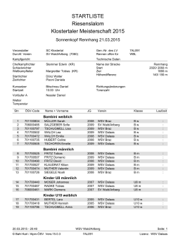 zur Startliste Klostertaler Meisterschaften 2015