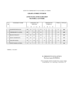 GRADUATORIA SCUOLA SEC. I° GRADO 2014-15