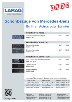 Schonbezüge von Mercedes-Benz für Ihren Actros