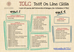 Corsi di laurea che prevedono la modalità TOLC (Test On Line CISIA)