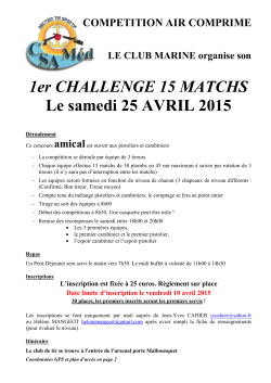 Challenge 15 matchs CSA Med - Ligue de tir de la Côte d`Azur