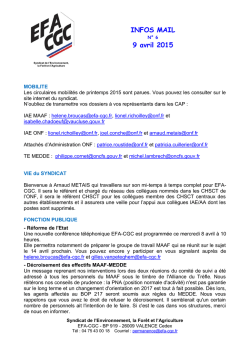 INFOS MAIL 9 avril 2015 - EFA-CGC
