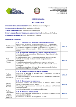 Organigramma 2014-2015 - Liceo Artistico Macerata