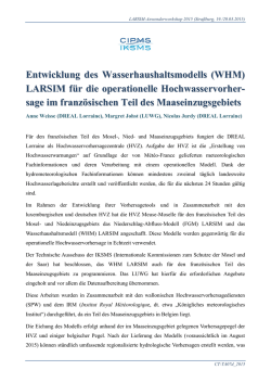 LARSIM für die operationelle Hochwasservorher