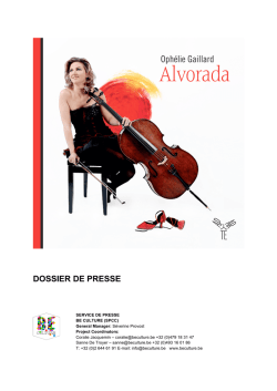DOSSIER DE PRESSE