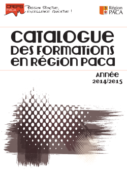 Catalogue des formations 2014-2015