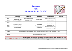 Speiseplan vom 23.03.2015 - 27.03.2015