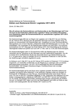 Medienmitteilung Parlamentsdienste vom 20