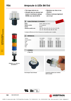 WERMA - Documentation: Ampoule à LEDs BA15d et B27