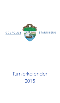 Turnierkalender 2015