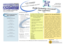 Health Technology Assessment : Sviluppi ed