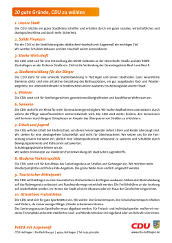10 Gründe für die CDU