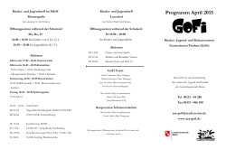 Programm April 2015 - und Jugendzentrum GoFi, Mainz