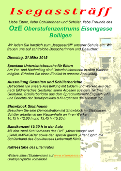 Isegasstr&auml;ff - Oberstufenzentrum Eisengasse Bolligen