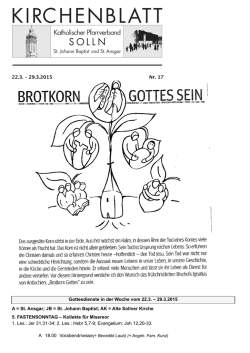 JB = St. Johann Baptist - Sankt Ansgar M&uuml;nchen Solln