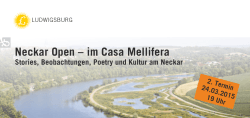 Neckar Open – im Casa Mellifera