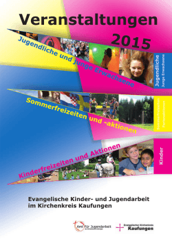 Veranstaltungen 2015 - Evangelischer Kirchenkreis Kaufungen