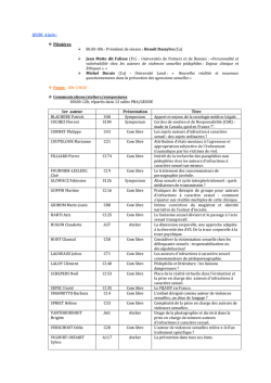 JEUDI 4 juin : Plénières 8h30-10h - Président de
