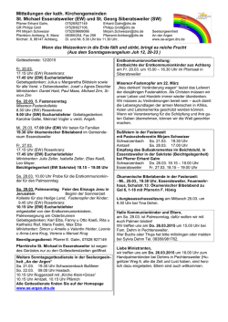 Gottesdienste und Mitteilungen f&uuml;r Achberg - se