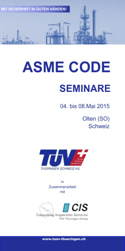 zum Programm / Anmeldung - TÜV Thüringen Schweiz AG