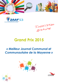 Document de présentation du Grand prix 2015