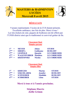 document &agrave; t&eacute;l&eacute;charger - Lyc&eacute;e Marcel Rudloff