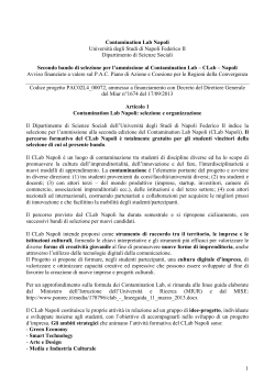1 Contamination Lab Napoli Università degli Studi di Napoli