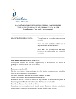 Remplacement d`une - Académie Louis