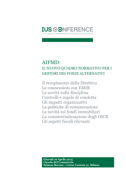 AIFMD: AIFMD: - Ius Conference Srl