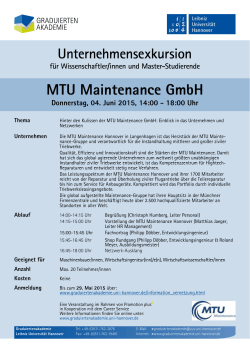 MTU Maintenance GmbH - Graduiertenakademie