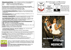 Gottesdienstplan und Nachrichten - Pfarrverbund