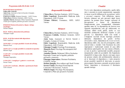 Responsabili Scientifici Relatori Finalità