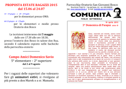 domenica 19 aprile 2015