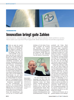 Innovation bringt gute Zahlen