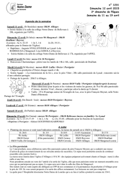 feuille semaine du 11 au 19 avril