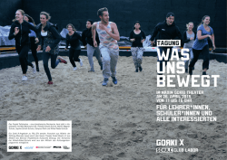 Gorki X Tagung was uns bewegt FLYER zum