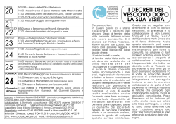 i decreti del vescovo dopo la sua visita