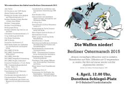 Die Waffen nieder! Berliner Ostermarsch 2015
