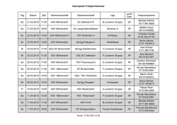Heimspielplan - ASV M&ouml;hrendorf