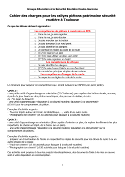 Le cahier des charges du rallye