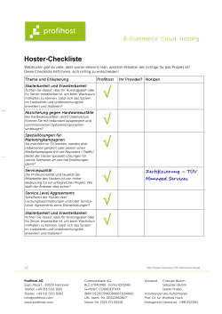 Hoster-Checkliste
