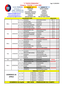 DOMENICA 26 APRILE - usd pianezza calcio