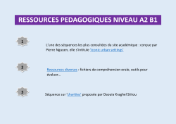 ressources pedagogiques niveau a2 b1