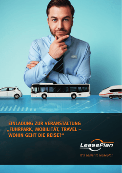 Agenda der Veranstaltung - LeasePlan Deutschland GmbH