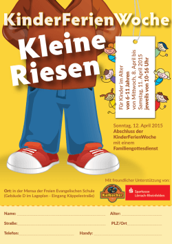 KinderFerienWoche - Evangelische Stadtmission Lörrach