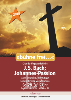 Johannespassion - Ev. Kirchengemeinde Lauffen